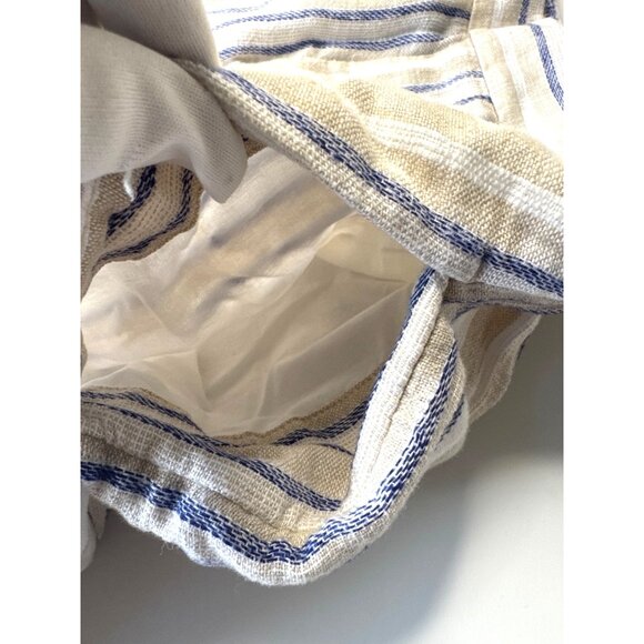 Banana Republic Linen Blend Striped Wide-Leg Pants M - Picture 4 of 15